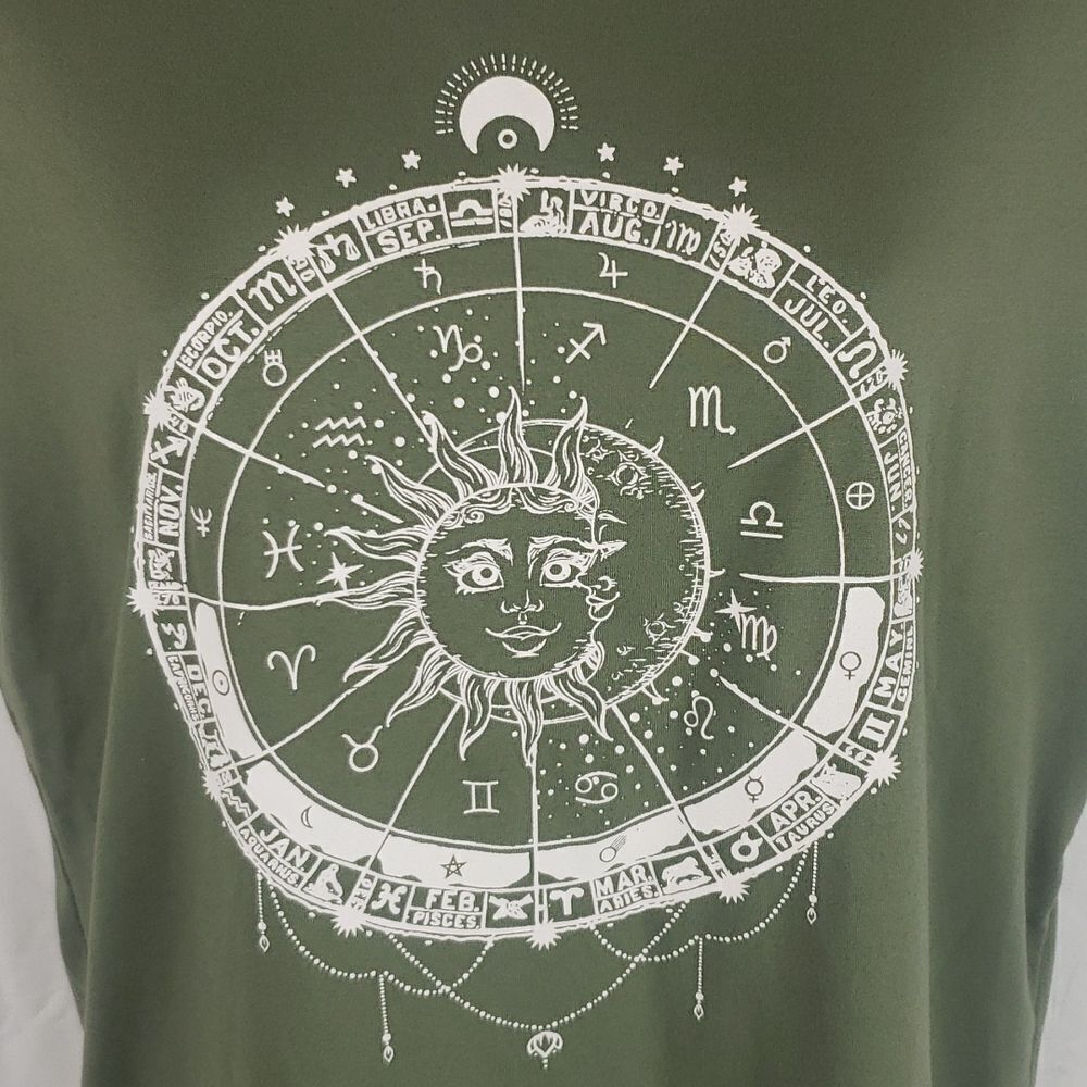 Streetwear Society Green & White Horoscope T-Shirt - Picture 2 of 9